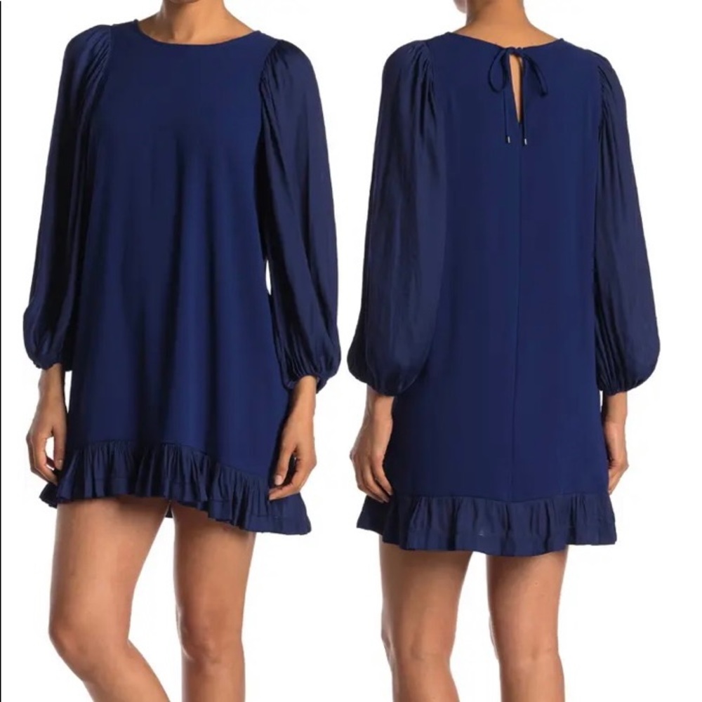Halston Heritage Navy Blue Dress